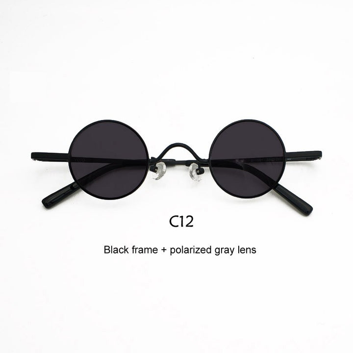 Yujo Unisex Acetate Alloy Small Round Sunglasses Y050 Sunglasses Yujo C12 China