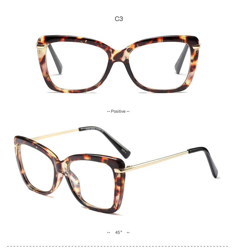 Hotony Women's Full Rim Cat Eye Acetate Frame Eyeglasses 97331 Full Rim Hotony