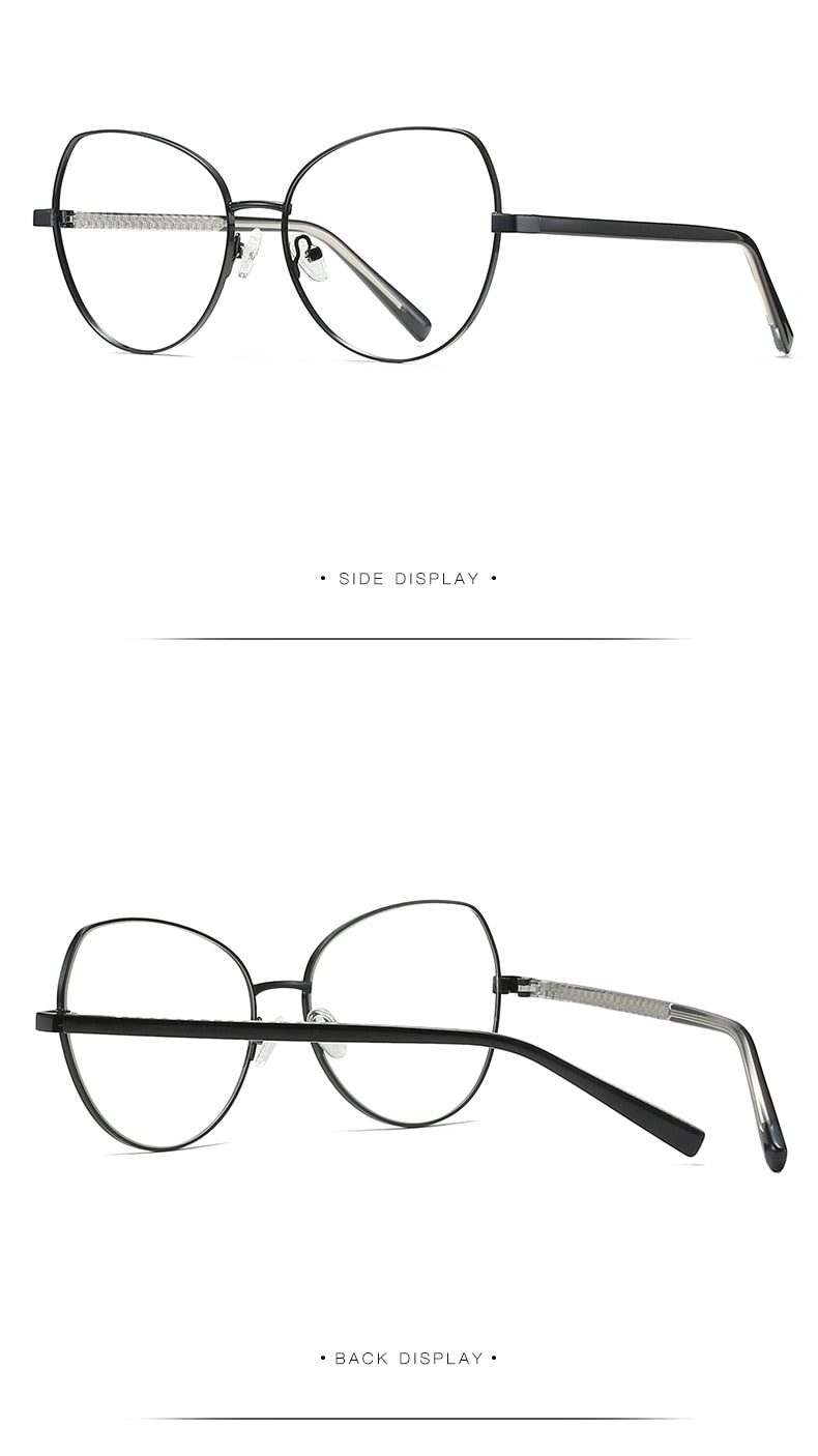 Hotochki Women's Full Rim Cat Eye Alloy Frame Eyeglasses 3001 Full Rim Hotochki