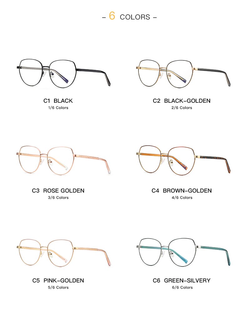 Hotochki Women's Full Rim Oval TR-90 Resin Alloy Frame Eyeglasses 3005 Full Rim Hotochki