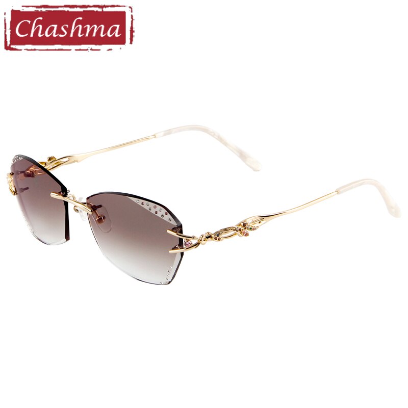 Chashma Women's Rimless Round Titanium Eyeglasses 8036c Rimless Chashma