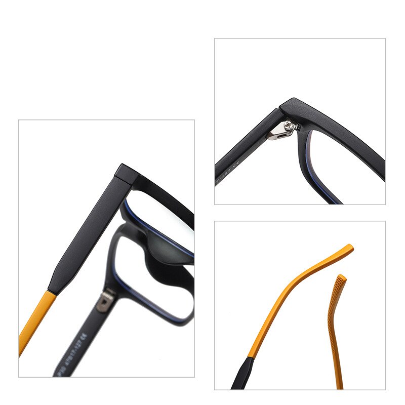 Reven Jate Unisex Children's Full Rim Square Tr 90 Silicone Eyeglasses 5105 Full Rim Reven Jate