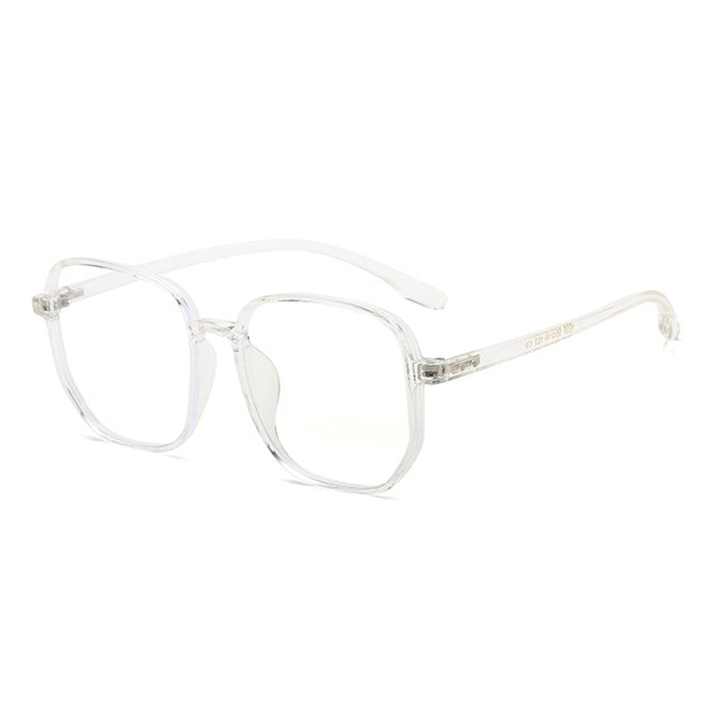 Hotony Women's Full Rim Oversized Round Square Tr 90 Eyeglasses 1535 Full Rim Hotony Clear