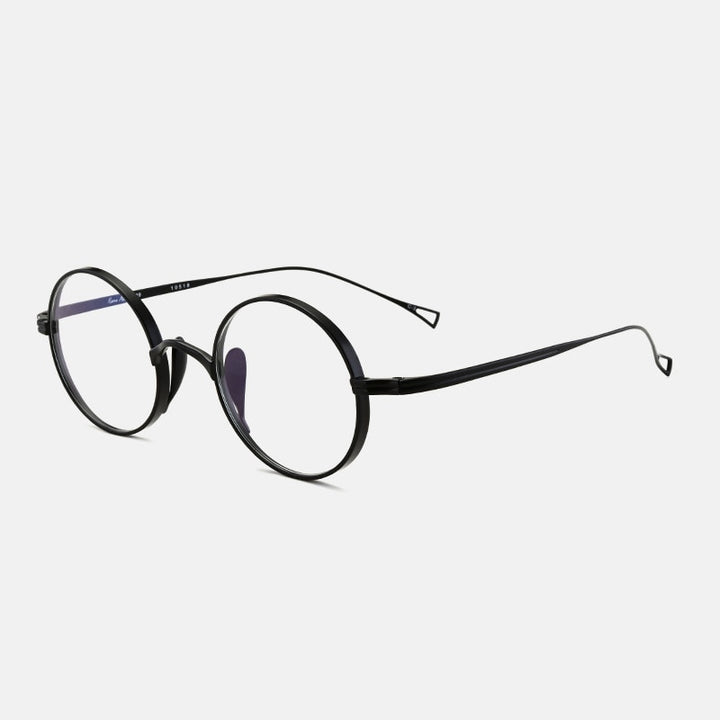 Gatenac Unisex Full Rim Round Titanium Frame Eyeglasses Gxyj02 Full Rim Gatenac 1