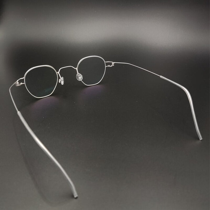 Yujo Unisex Polygonal Full Rim Stainless Steel Eyeglasses Y029 Full Rim Yujo