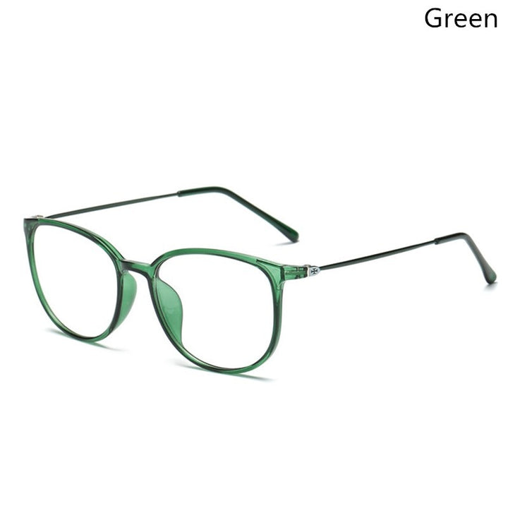 Kottdo Unissex Full Rim Square Polycarbonate Eyeglasses K872 Full Rim Kottdo green