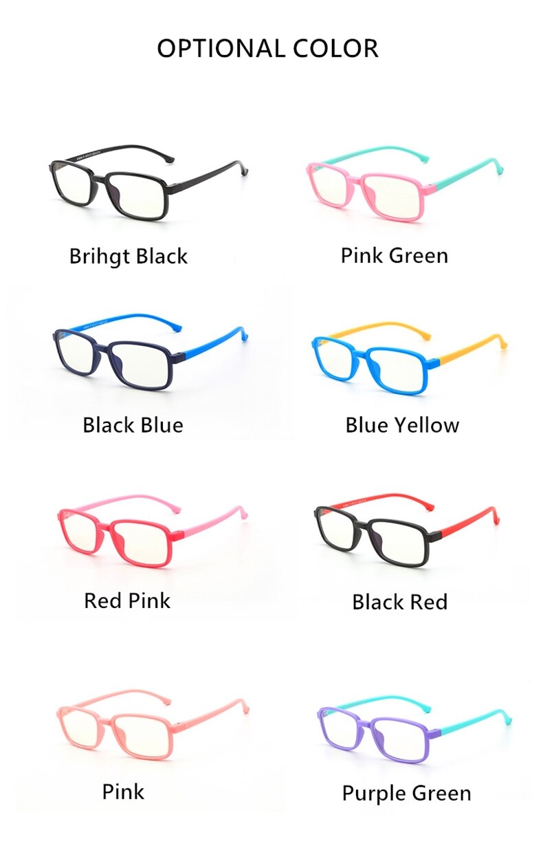 Yimaruili Unisex Children's Full Rim Silicone Frame Eyeglasses F8244 Full Rim Yimaruili Eyeglasses