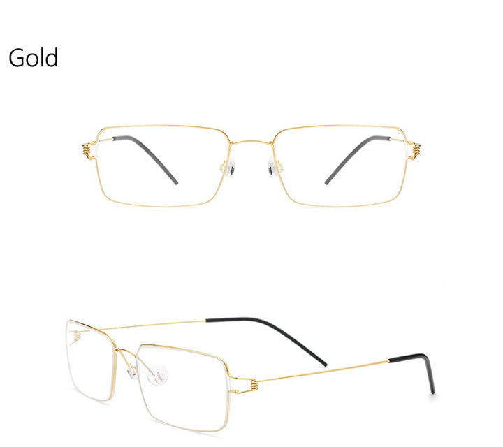 Yimaruili Unisex Full Rim Screwless Titanium Alloy Frame Eyeglasses 28606 Full Rim Yimaruili Eyeglasses