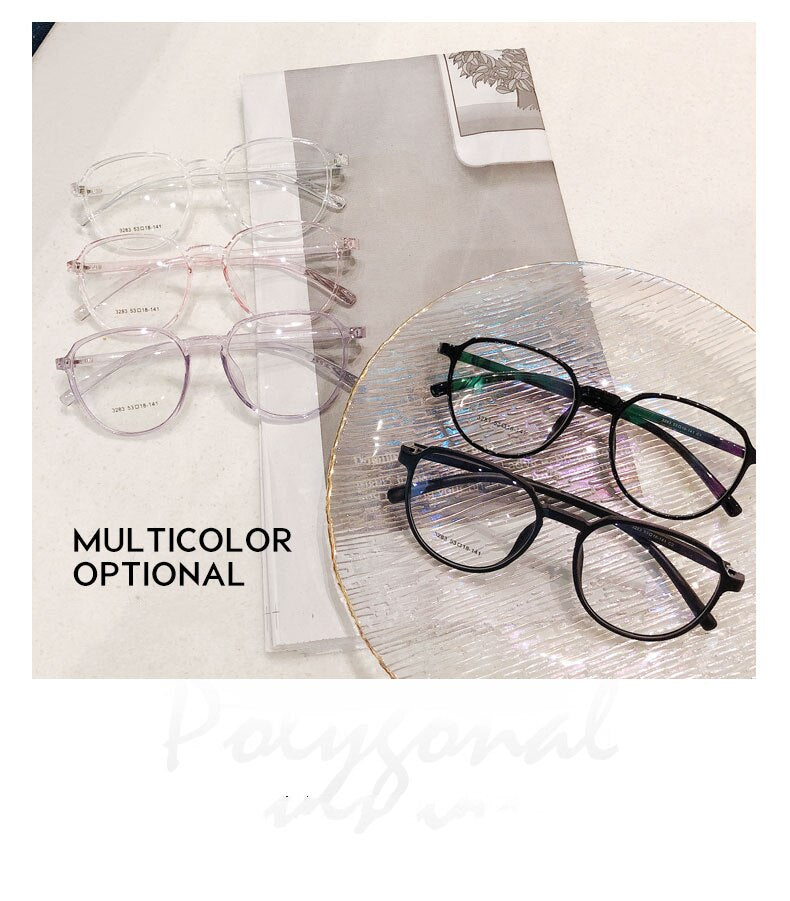 Yimaruili Women's Full Rim Resin Round Frame Eyeglasses 3283 Full Rim Yimaruili Eyeglasses