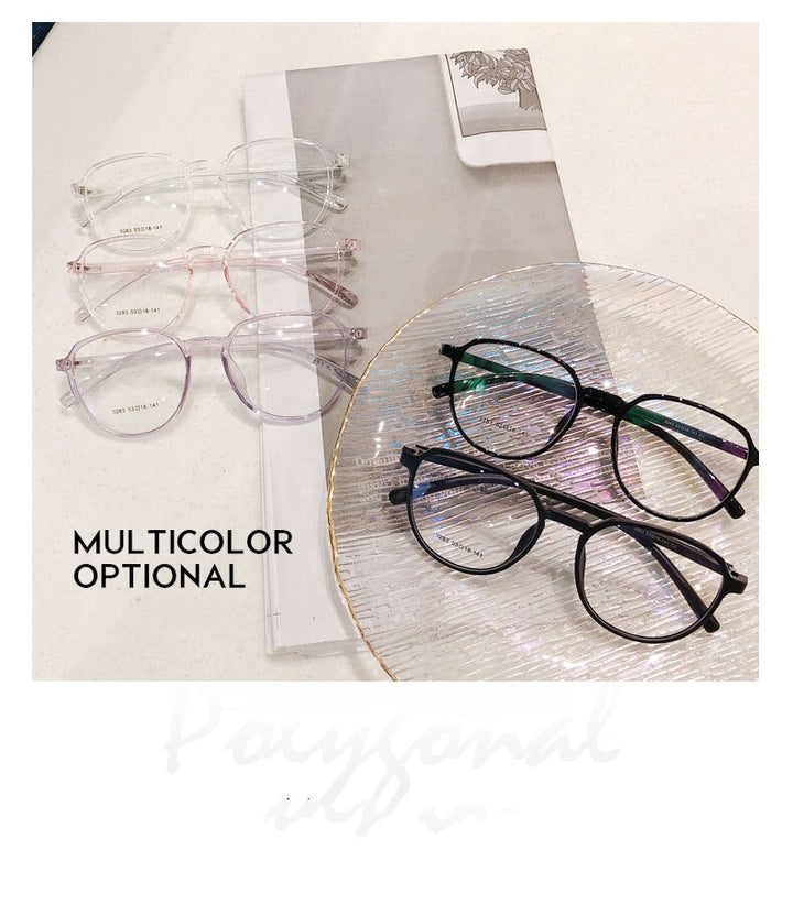 Yimaruili Women's Full Rim Resin Round Frame Eyeglasses 3283 Full Rim Yimaruili Eyeglasses