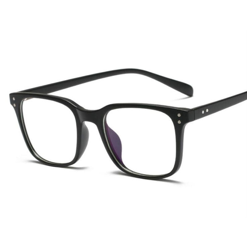 Hotochki Unisex Full Rim TR-90 Resin Square Acetate Frame Eyeglasses 5025 Full Rim Hotochki shine black