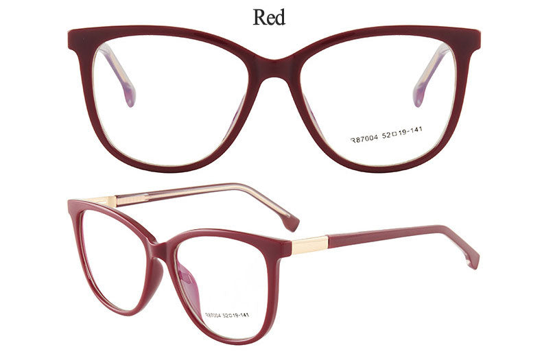 Hotony Woman's Full Rim Cat Eye TR 90 Resin Alloy Frame Eyeglasses 7004 Full Rim Hotony