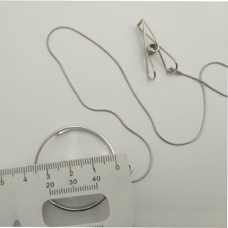 Yujo Unisex Full Rim Round Alloy Single Lens Monocle With Chain Y034 Monocle Yujo