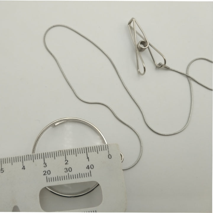 Yujo Unisex Full Rim Round Alloy Single Lens Monocle With Chain Y034 Monocle Yujo