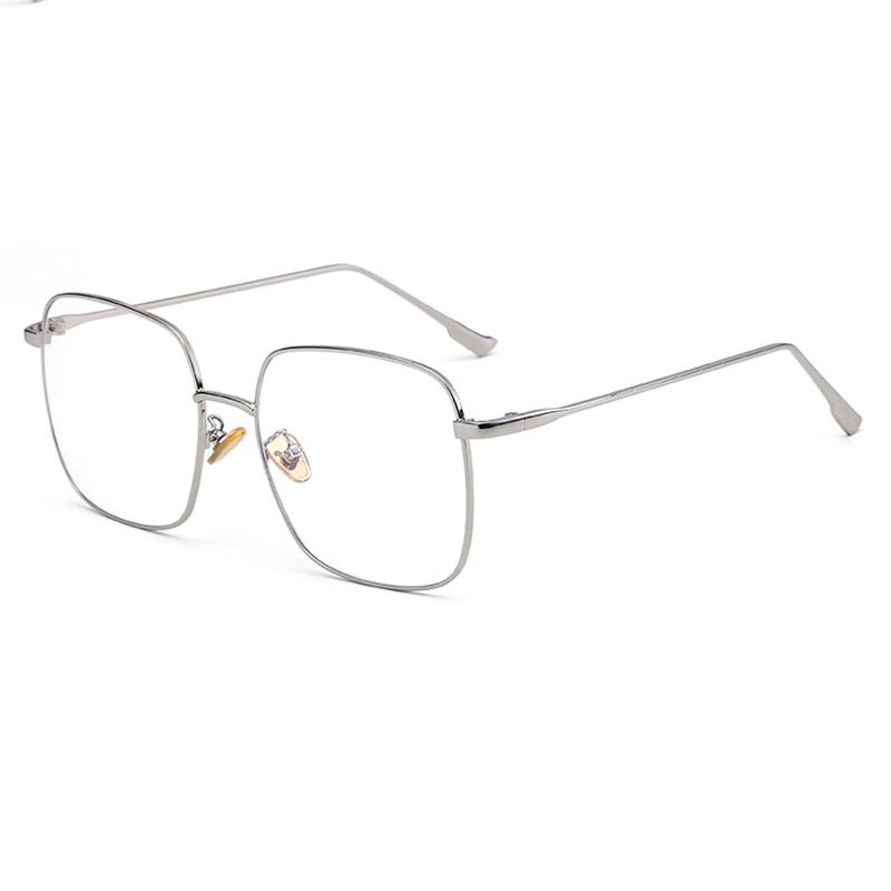 Hotony Unisex Full Rim Square Alloy Eyeglasses  8810 Full Rim Hotony Silver