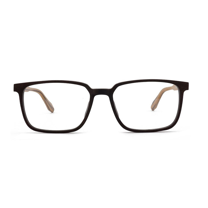 Hdcrafter Men's Full Rim Oversized Square Wood Frame Eyeglasses 1693 Full Rim Hdcrafter Eyeglasses