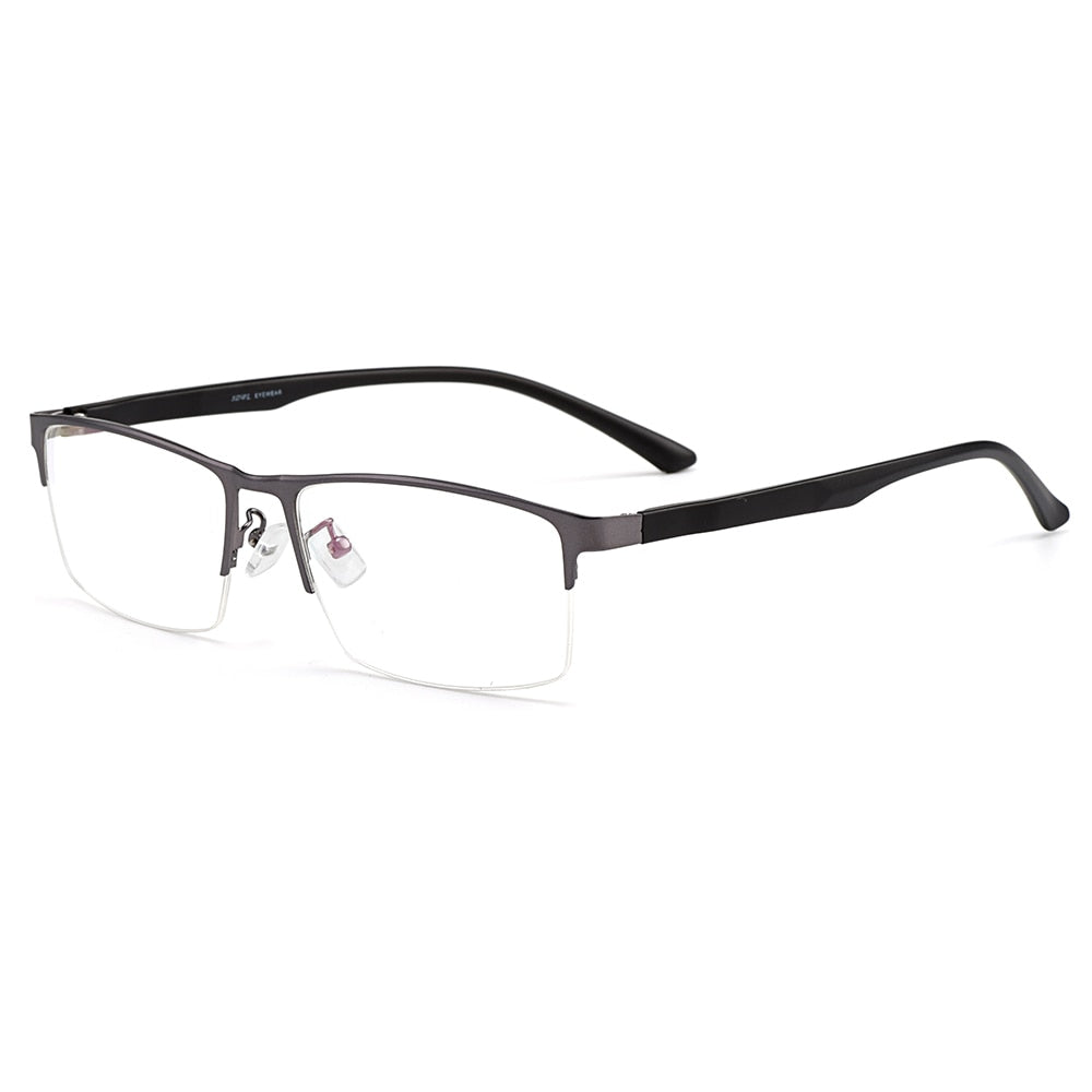Gmei Men's Semi Rim Square Tr 90 Alloy Eyeglasses S61001 Semi Rim Gmei Optical C22