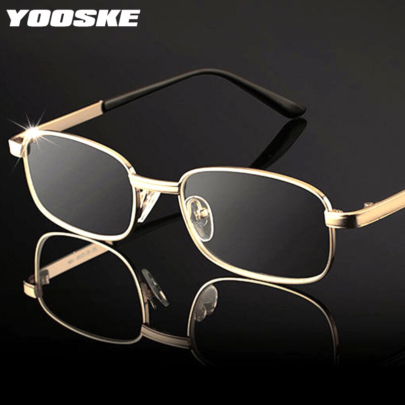 Yooske Unisex Full Rim Square Alloy Reading Glasses 7247 Reading Glasses Yooske