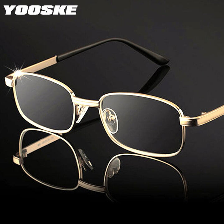 Yooske Unisex Full Rim Square Alloy Reading Glasses 7247 Reading Glasses Yooske