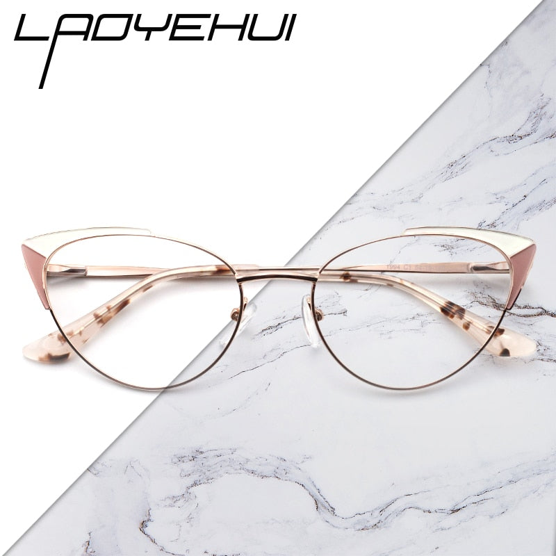 Laoyehui Women's Eyeglasses Cat Eye Alloy Reading Glasses 1994 Reading Glasses Laoyehui