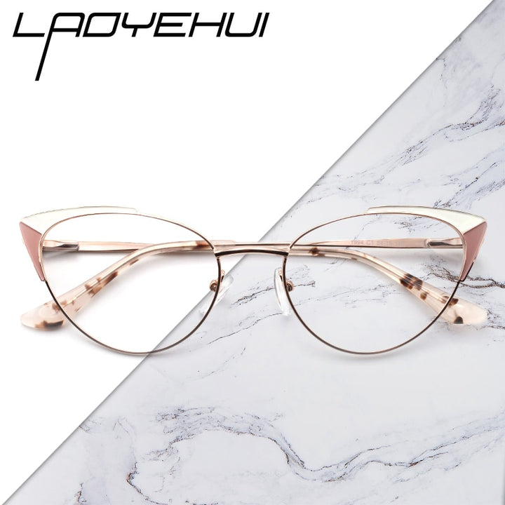 Laoyehui Women's Eyeglasses Cat Eye Alloy Reading Glasses 1994 Reading Glasses Laoyehui