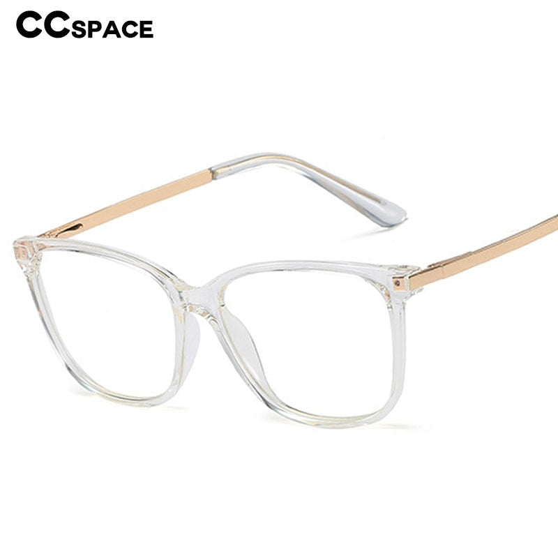 CCspace Unisex Full Rim Square Cat Eye Tr 90 Titanium Frame Eyeglasses 48152 Full Rim CCspace
