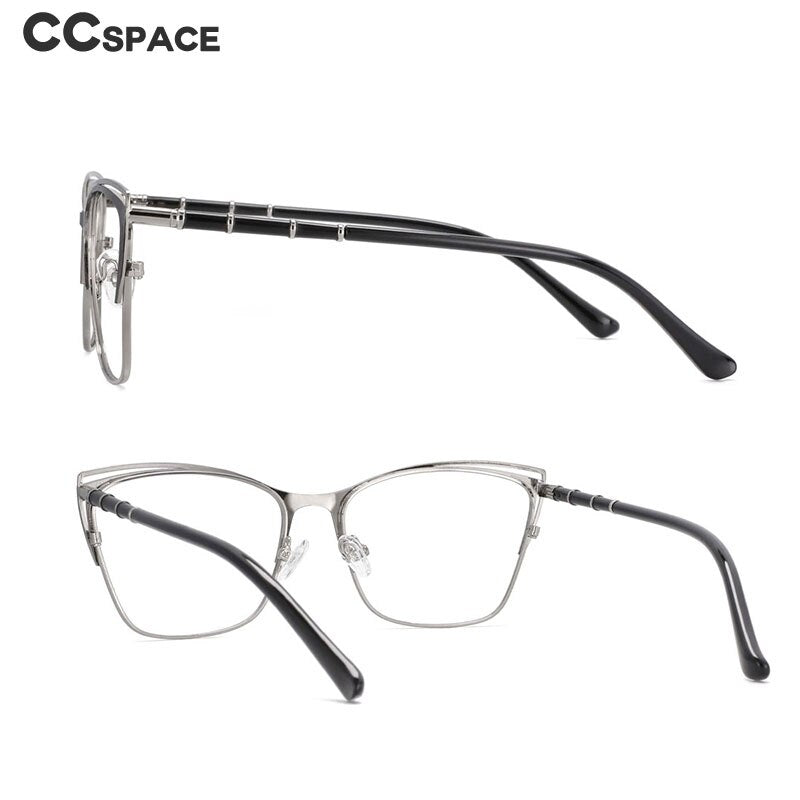 CCspace Unisex Full Rim Square Alloy Frame Eyeglasses 53869 Full Rim CCspace