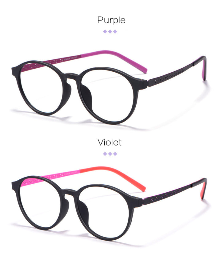 Hotony Unisex Full Rim TR 90 Resin Titantium Temple Frame Eyeglasses 8868 Full Rim Hotony