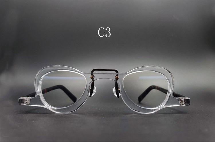 Yujo Unisex Full Rim Oval Acetate Eyeglasses Y014 Full Rim Yujo C3 China