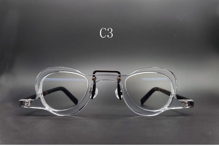 Yujo Unisex Full Rim Oval Acetate Eyeglasses Y014 Full Rim Yujo C3 China