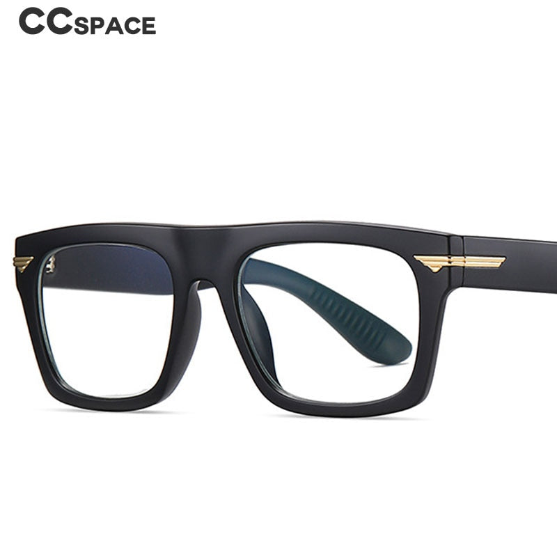 CCspace Unisex Full Rim Square Tr 90 Titanium Frame Eyeglasses 49362 Full Rim CCspace