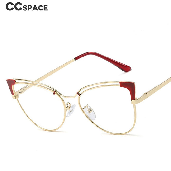 CCspace Full Rim Cat Eye Alloy Frame Eyeglasses 48297 Full Rim CCspace