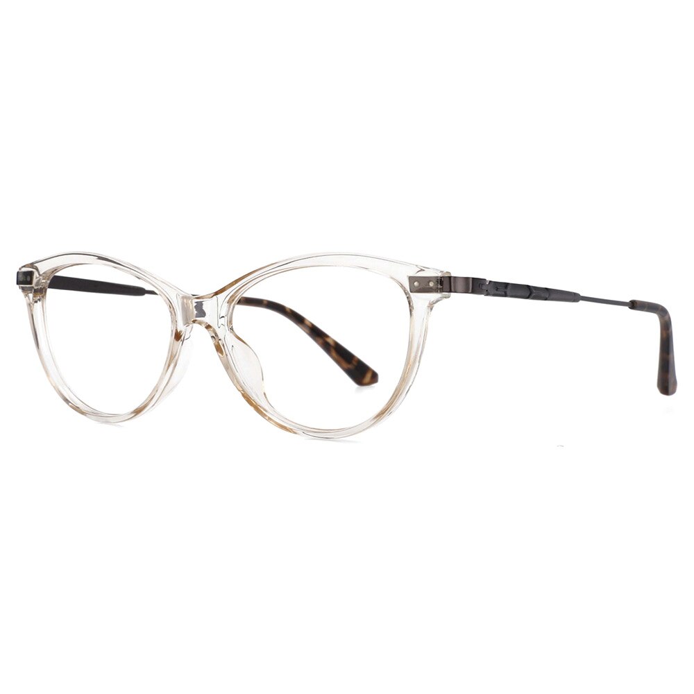 CCspace Unisex Full Rim Cat Eye Tr 90 Titanium Frame Eyeglasses 53754 Full Rim CCspace tae