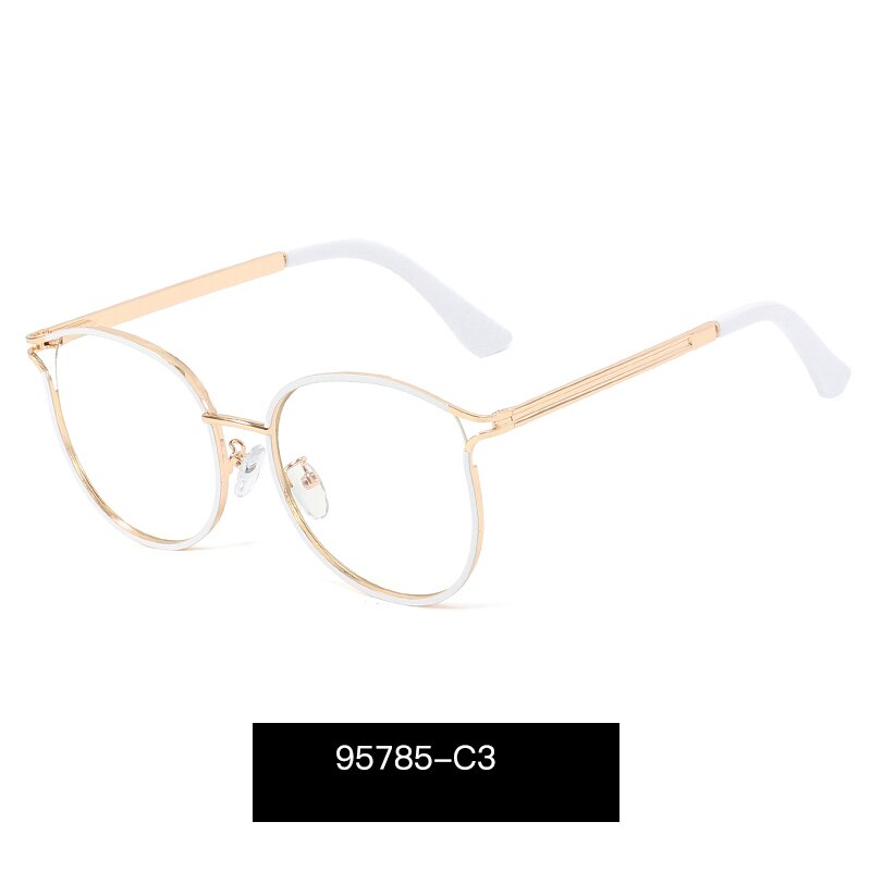 Hotony Women's Full Rim Round Cat Eye TR 90 Alloy Frame Eyeglasses 95785 Full Rim Hotony C3