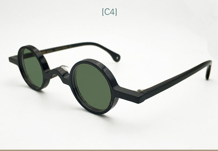 Yujo Men's Acetate Round Full Rim Polarized Sunglasses P001 Sunglasses Yujo C4 China