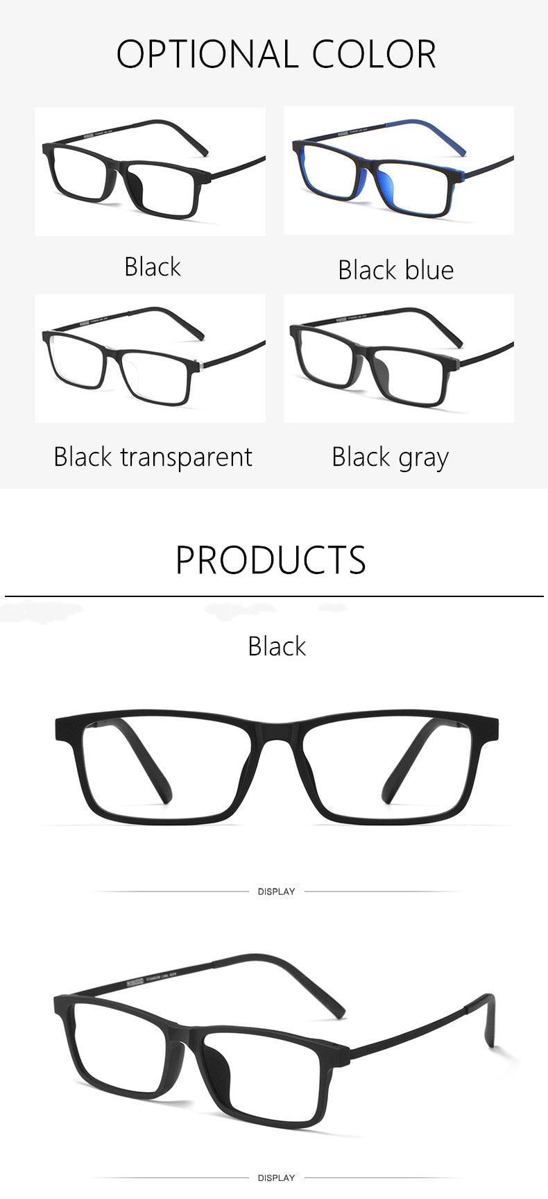 Yimaruili Unisex Full Rim Titanium Frame Eyeglasses 8836X Full Rim Yimaruili Eyeglasses