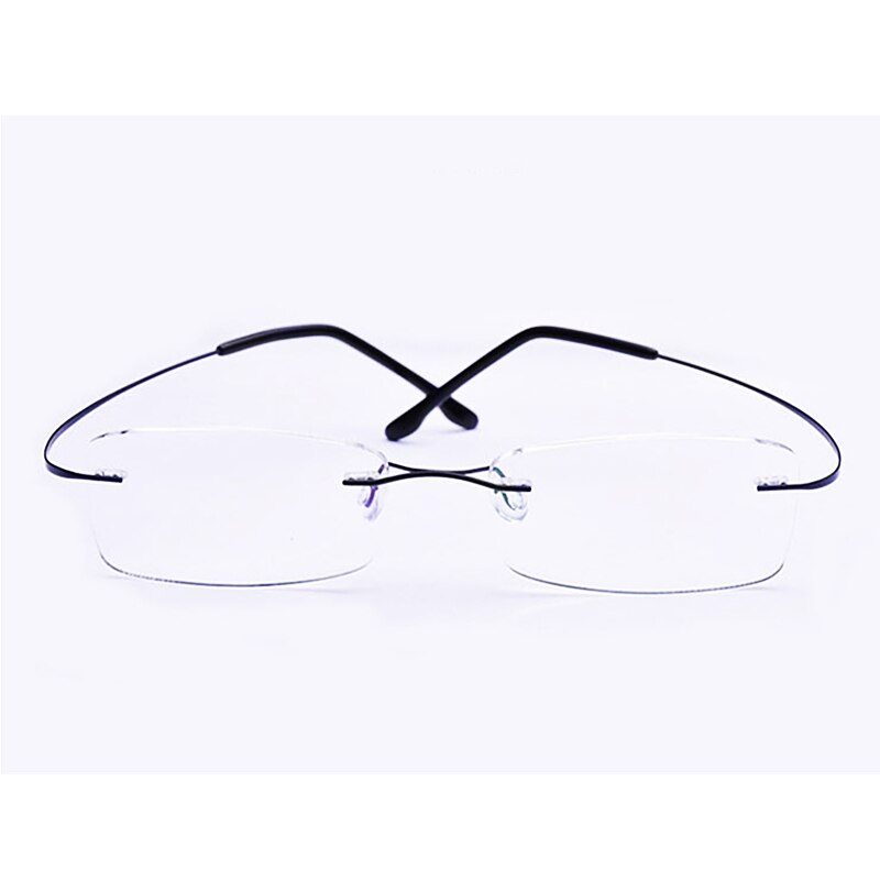 Yimaruili Unisex Rimless TR 90 Resin β Titanium Frame Eyeglasses Rimless Yimaruili Eyeglasses Blue