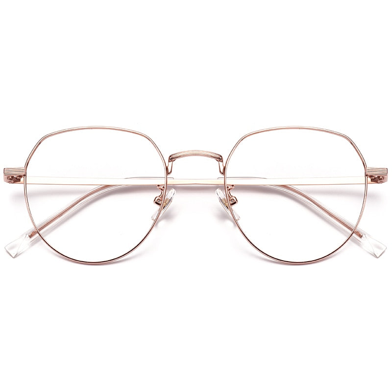 Yimaruili Unisex Full Rim Round Titanium Frame Eyeglasses 1901 Full Rim Yimaruili Eyeglasses