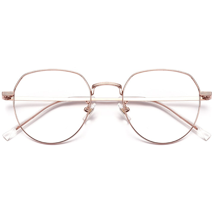 Yimaruili Unisex Full Rim Round Titanium Frame Eyeglasses 1901 Full Rim Yimaruili Eyeglasses