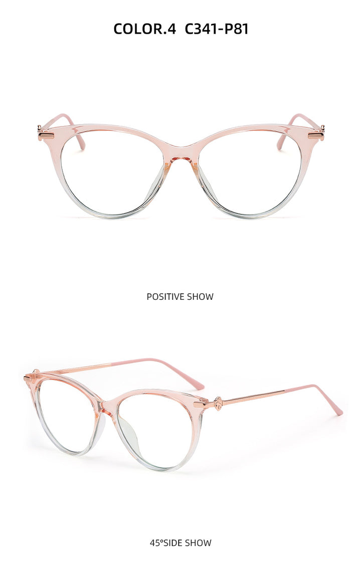 Hotony Women's Full Rim Cat Eye TR 90 Resin Frame Eyeglasses Tr2335 Full Rim Hotony