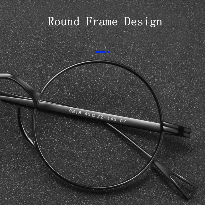 Yimaruili Unisex Full Wide Rim Titanium Frame Eyeglasses 9818CK Full Rim Yimaruili Eyeglasses