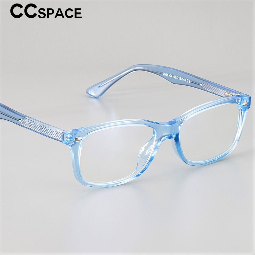 CCspace Unisex Full Rim Square Tr 90 Titanium Frame Eyeglasses 51018 Full Rim CCspace