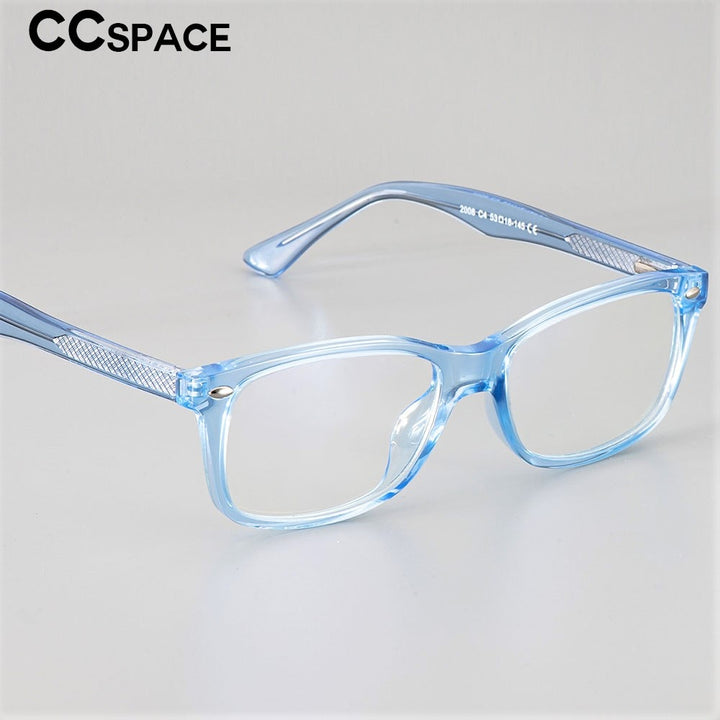 CCspace Unisex Full Rim Square Tr 90 Titanium Frame Eyeglasses 51018 Full Rim CCspace