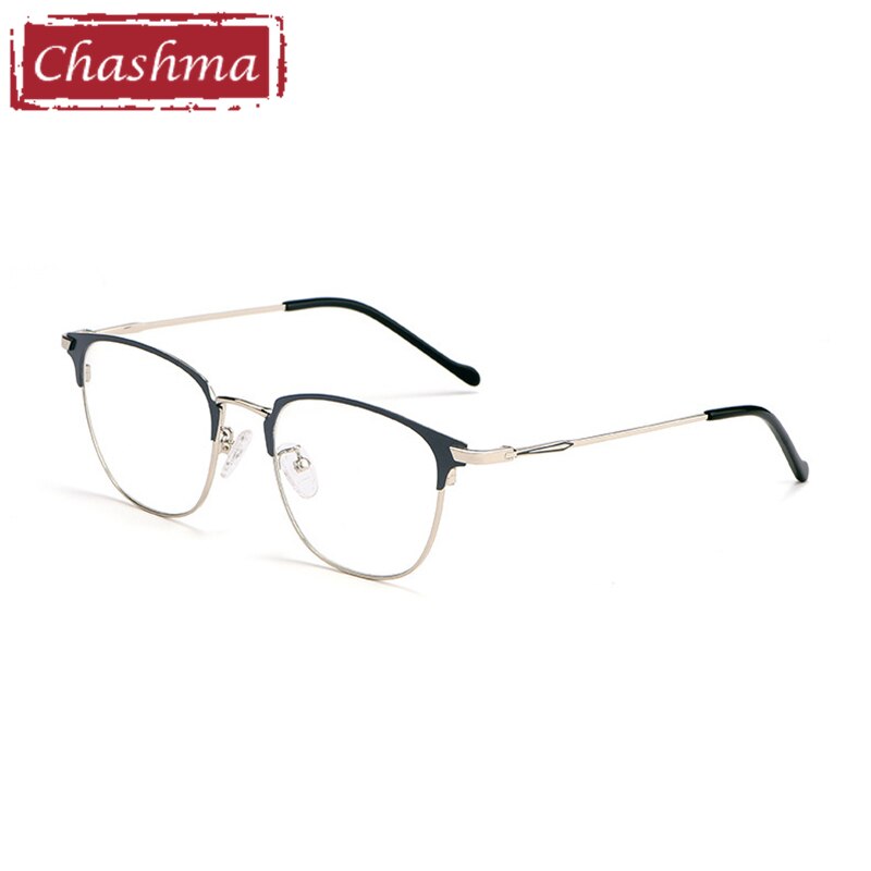 Chashma Ottica Unisex Full Rim Square Round Alloy Eyeglasses 3389 Full Rim Chashma Ottica Green Gray