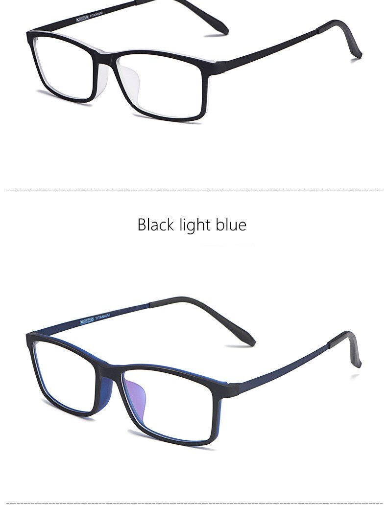Yimaruili Unisex Full Rim Square Tr 90 Titanium Eyeglasses HR3048 Full Rim Yimaruili Eyeglasses