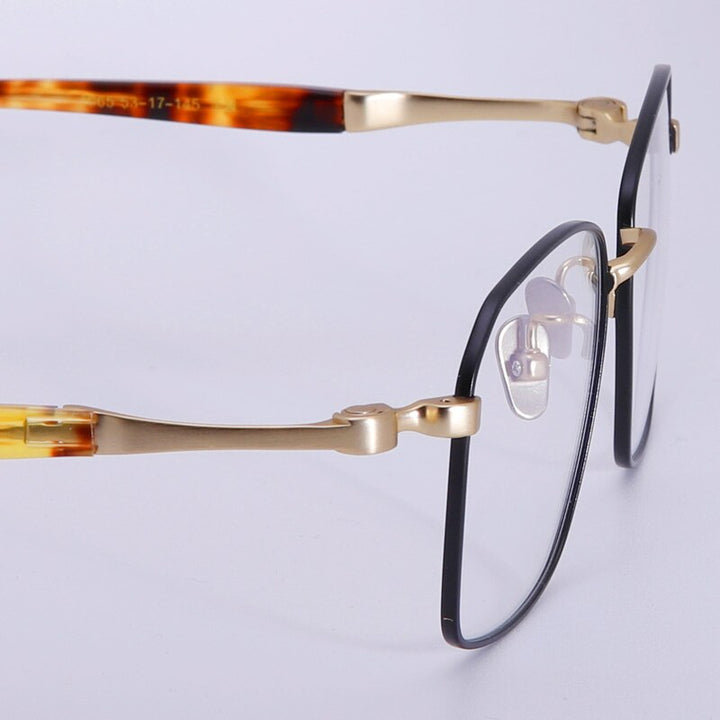 Muzz Unisex Full Rim Square Hand Crafted Titanium Acetate Frame Eyeglasses M1065 Full Rim Muzz