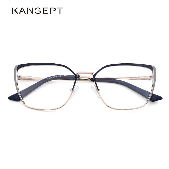 Kansept Women's Full Rim Cat Eye Stainless Steel Frame Eyeglasses Mg3572 Full Rim Kansept   