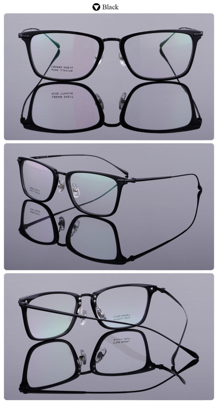 Unisex Full Rim Titanium Acetate Frame Eyeglasses 6649 Full Rim Bclear