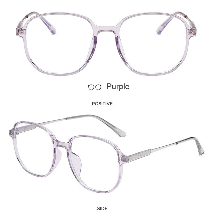 Hotony Unisex Full Rim Polygonal Square TR 90 Resin Frame Eyeglasses 60153 Full Rim Hotony