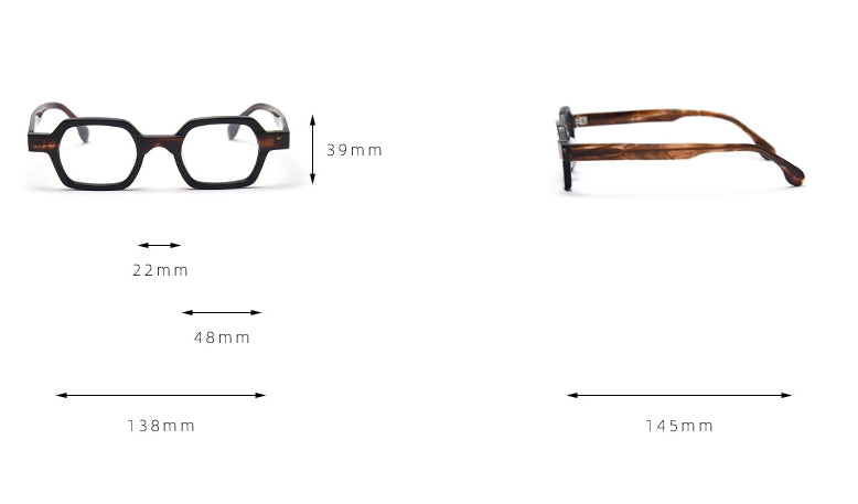 CCspace Unisex Full Rim Polygon Acetate Frame Eyeglasses 49804 Full Rim CCspace